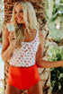 Square Neck Sleeveless Print Tankini Set